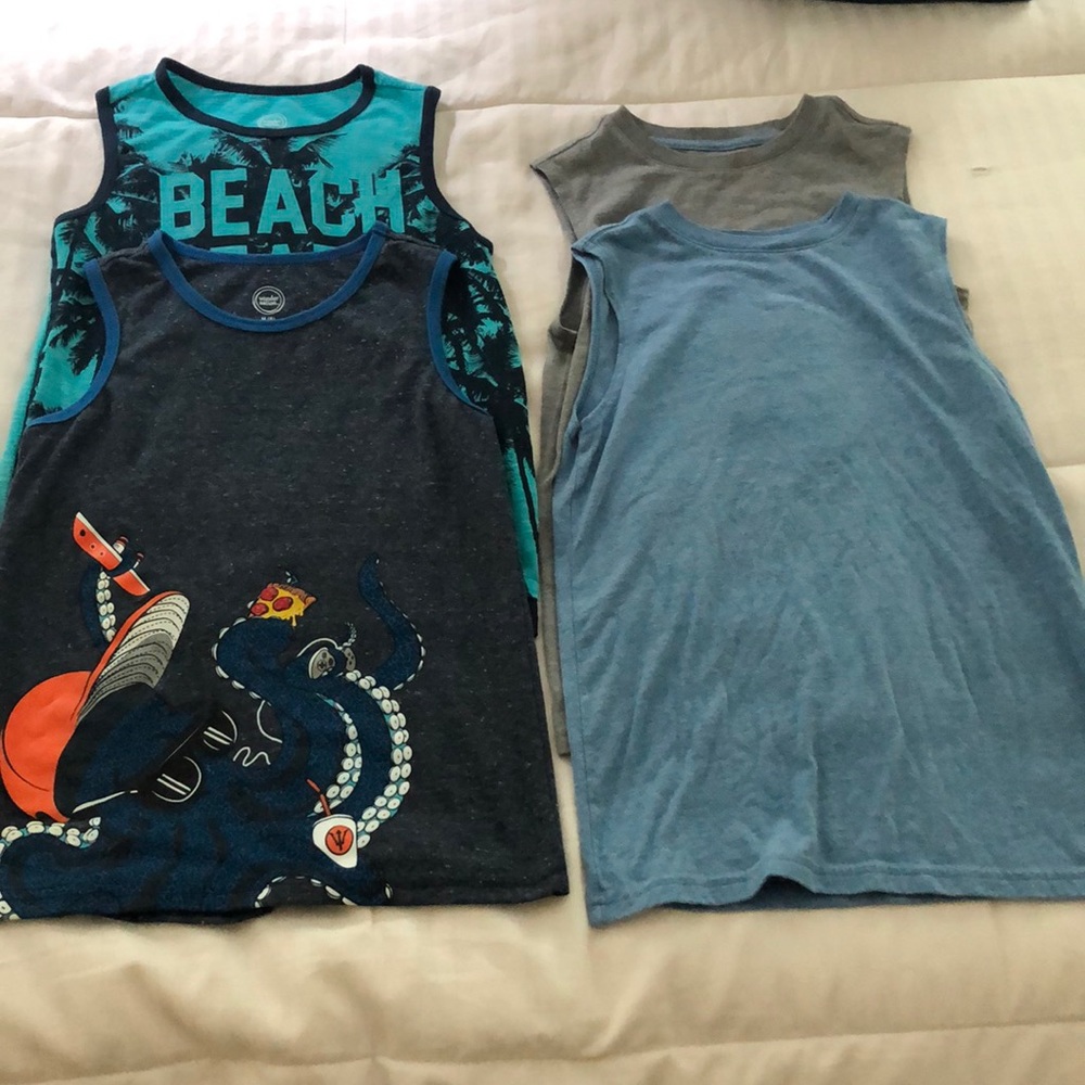 Set of 4 boys tank tops